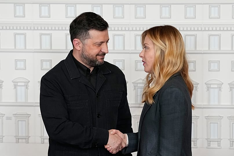 Джорджа Мелони и Володимир Зеленски