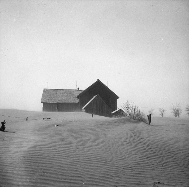 Barn Amid Dust