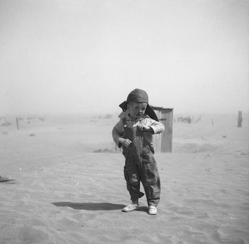 Child Walking In Dust