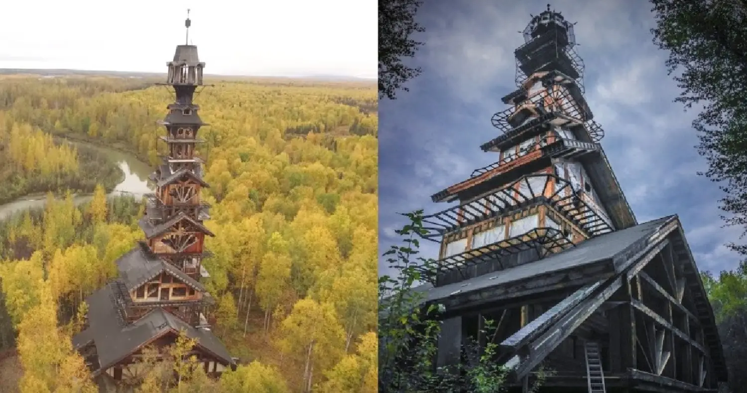 Приказният „Дом на д-р Сюс“: Необикновената кула в Аляска, която достига небесата