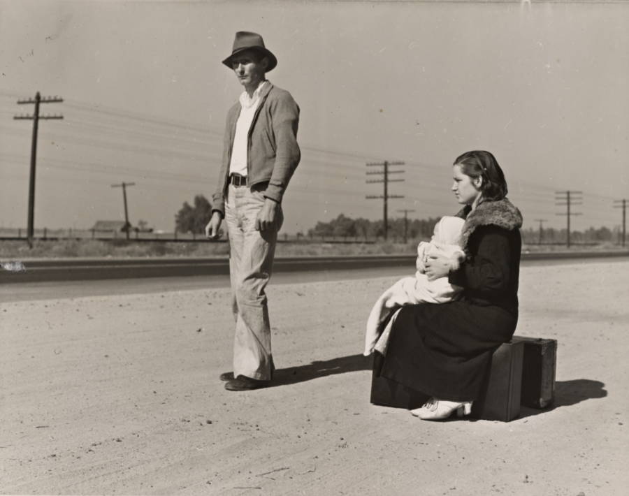 Family On Roadside