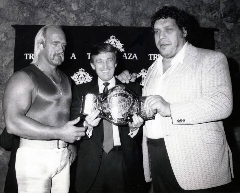 Hulk Hogan Donald Trump And Andre The Giant