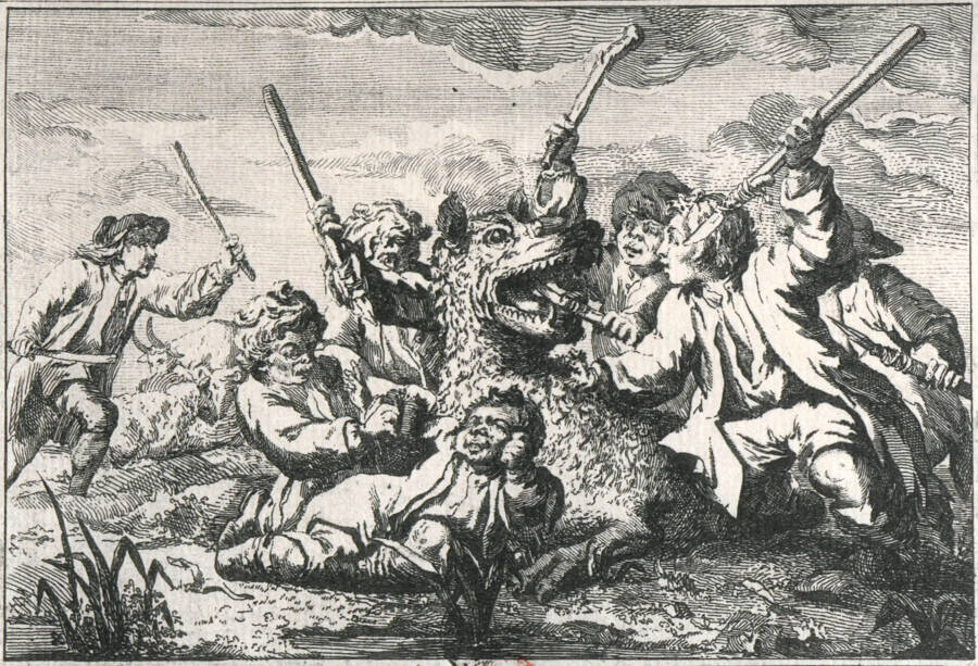 Jacques Portefaix Fighting The Beast Of Gevaudan