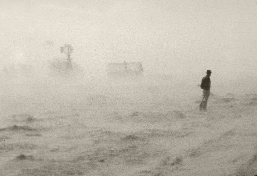 Man Standing In Storm