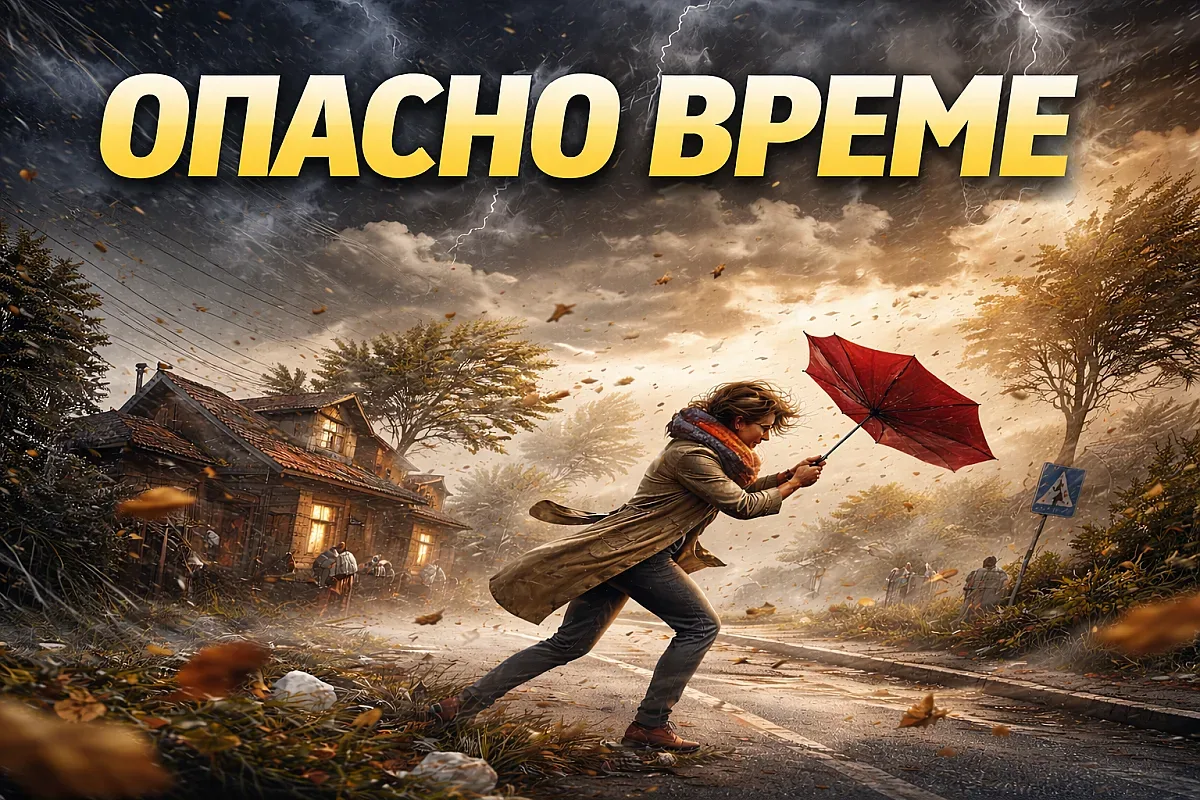 Опасно време: Жълт код за ураганен вятър в цяла България