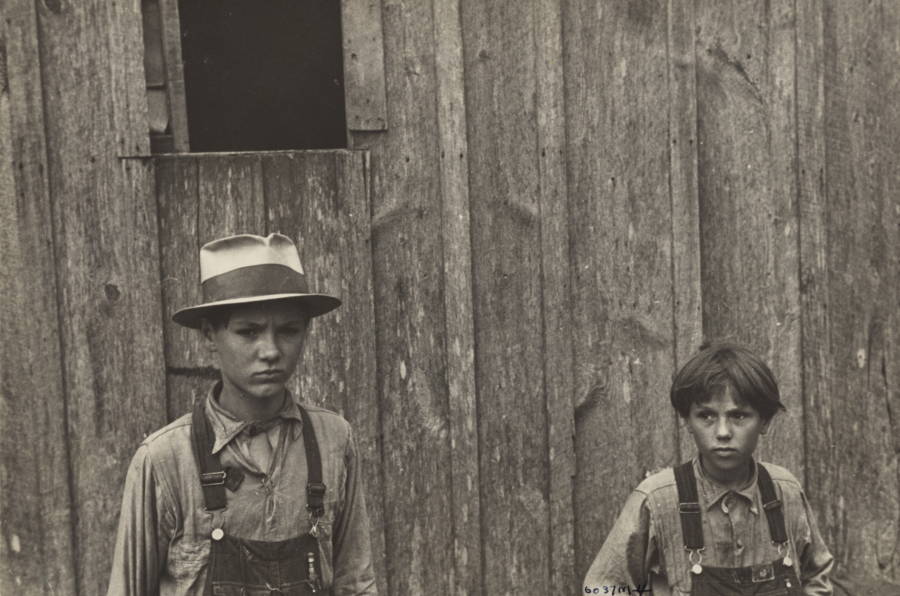 Two Boys In Overalls