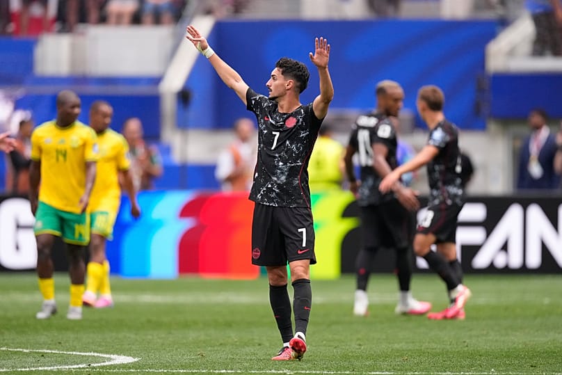 Stephen Eustaquio celebrates
