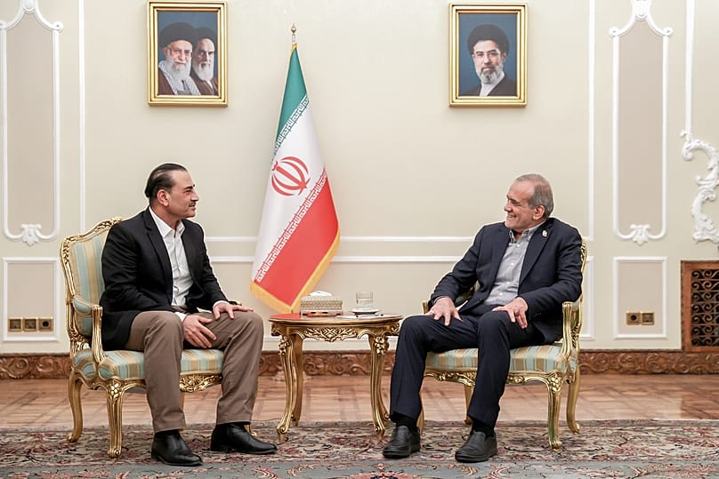 Iranian President Masoud Pezeshkian and Pakistan's army chief Asim Munir