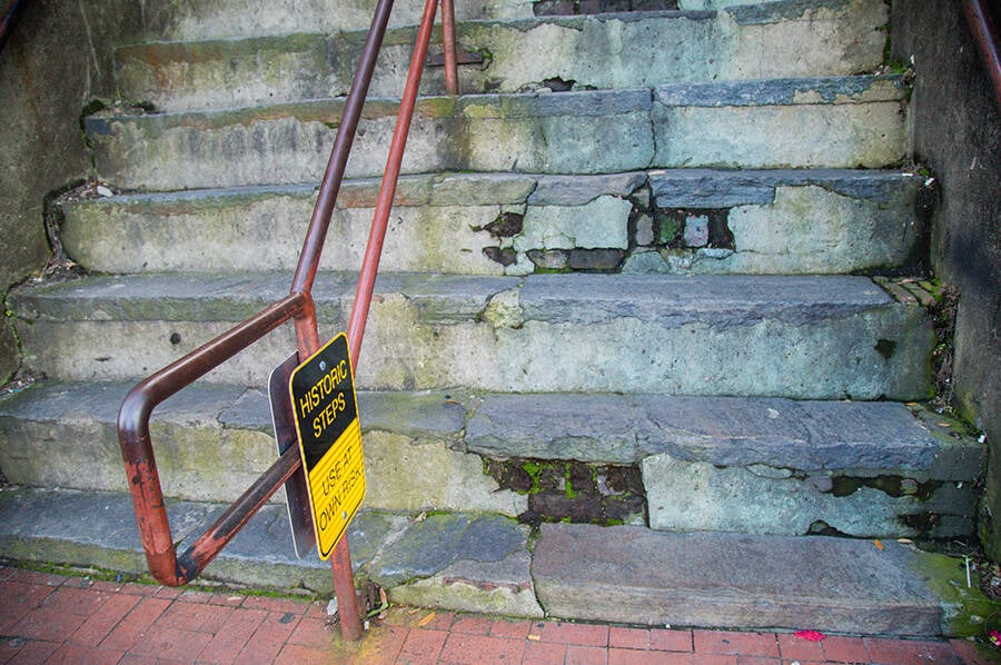 Stone Steps In Savannah Georgia