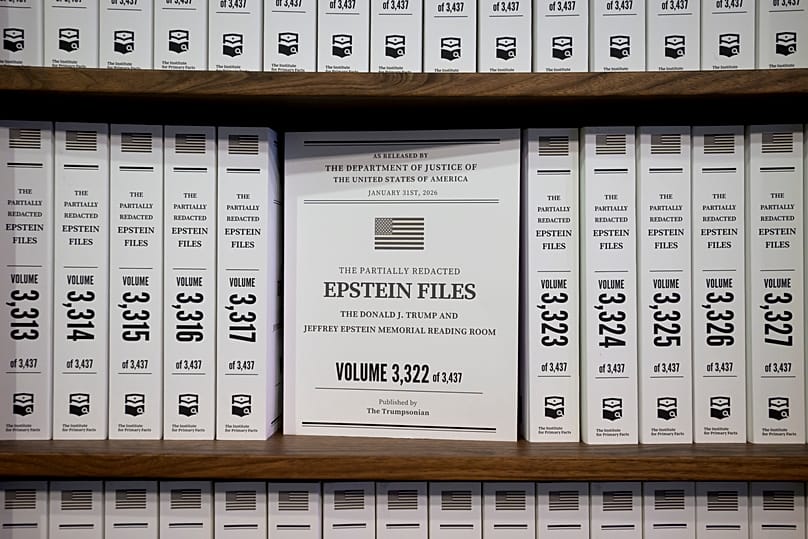 A portion of the approximately 3.5 million pages of public records of the Epstein files