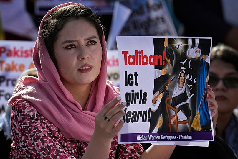 Afghan woman rally