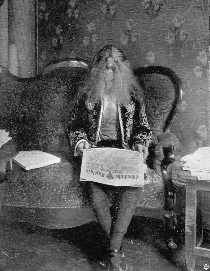 Stephan Bibrowski With A Newspaper