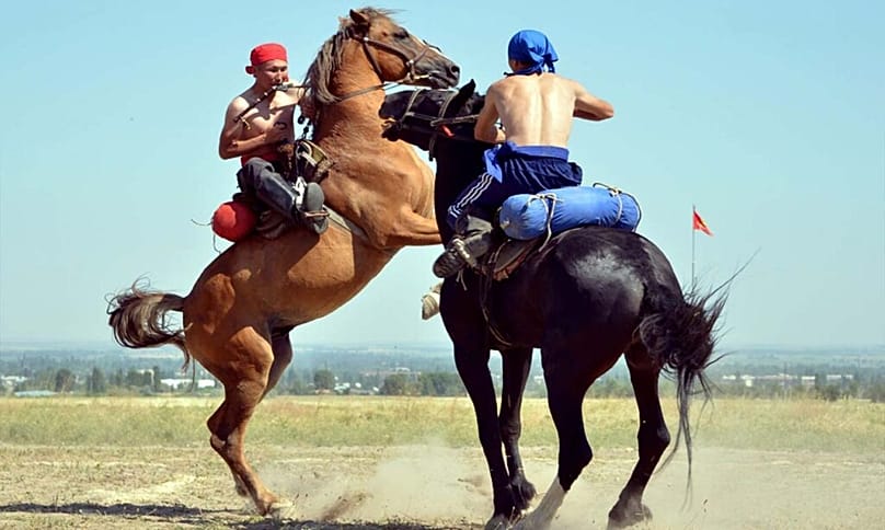 Equestrian skills at the Nomad Games
