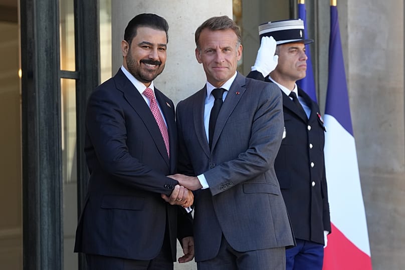 Emmanuel Macron and Ali Al-Zaïdi